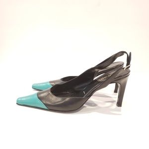 teal slingback shoes